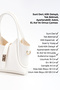 White Shk187 Faux Leather Hand, Arm and Shoulder Bag with Lock Detail and Adjustable Strap - 7
