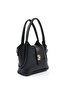 Black Shk187 Faux Leather Lock Detailed Adjustable Strap Hand, Arm and Shoulder Bag - 2