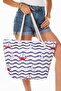 Women's Zippered Beach Bag Patterned Beach Bag Daily Bag Picnic Bag