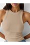Set of 3 Halter Neck Tank Tops (WHITE, BLACK, CAMEL) - 6