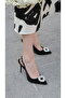 Liora Black Glitter Fabric Buckle Detailed Shoes - 3