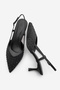 Women's Stiletto Pointed Toe Stoned Classic Heeled Shoes Boniva Black - 8
