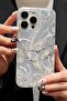 iPhone 13 Pro Max Case Shiny Hologram Butterfly Pattern Shock Absorbing Silicone with Camera Protection - 4