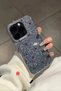 iPhone 15 Compatible Purple Tiny Heart Glitter Transparent Glitter Premium Phone Case - 7