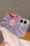 iPhone 16 Pro Compatible Pink Bow and Northern Lights Themed Hologram Imd Premium Phone Case - 4