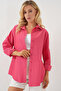 3900 Oversize Long Basic Shirt - Pomegranate - 5