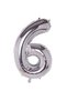6 Years Old Silver Silver Gray Colored Foil Balloon 34 Inch 80 cm 6 Years Old Birthday Party Balloon - 2