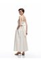 X Melis Ağazat - Cotton Square Neckline Dress with Bow on the Back, Broderie and Scalloped Floral Straps