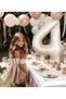 4 Years Old Cream Color Foil Balloon 34 Inch 80 cm Birthday Celebration Party Balloon