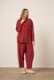 Women's Comfortable Modal Suit Claret Red 31036 - 2