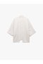 Wide Half Sleeve Linen Kimono with Pockets - 4
