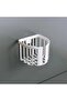 Self Adhesive (White) Toilet Roll Holder Napkin Holder Flower Pot Waterproof Multifunctional - 8