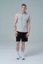 Pure Comfort - Gray Relaxed Fit Hooded Men's Sports Tank Top - 7