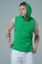 Pure Comfort - Green Relaxed Fit Hooded Men's Sports Tank Top - 4