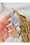 Retro Vintage Square Roman Numeral Silver Inside Blue Women's Wristwatch - 5
