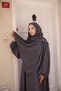 simple abaya with self-wrap Bat-medina silk - 9