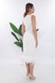 White Otriş Detailed Wedding Dress Engagement Dress Promise Dress Outdoor Shooting after Party 7092 - 5