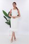 White Otriş Detailed Wedding Dress Engagement Dress Promise Dress Outdoor Shooting after Party 7092 - 3