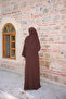 simple abaya with self-wrap Bat-medina silk - 6