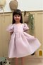 Lilac Carolin Balloon Skirt Balloon Sleeves Ribbon Girls Kids Baby Girl Dress - 3
