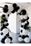 Pastel Black and White 40 Balloon Set Birthday Party Decoration - 2
