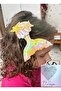 Dd68 Yellow Sequined Mermaid Tail Starfish and Seashell Girls Hair Clip (9 cm) - 3