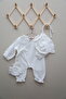 Double-Breasted Newborn Hospital Set with Pompom Muslin 100% Cotton - 2