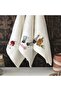 Karma - Embroidered Kitchen Towel 70% Bamboo / 30% Cotton - Cream Set of 3 30X50