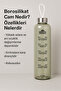 Motivational Glass Water Bottle 1 Liter - Borosilicate Bottle with Hourly Goals - 5