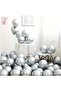 10Pcs 5 Inch12 cm Metallic Silver Silver Gray Balloon Birthday Balloon Mini Balloon