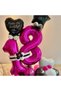 1 Year Old Fuchsia Pink Foil Balloon Birthday and Party Balloon 34 Inch 76-80 cm - 3