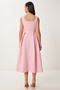 A-Line Midi Woven Dress Pink Lwf0026 - 4