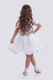 Satin Striped Tutu Girl's Skirt M00728 White - 2