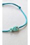 Petrol Blue Satin Rope Anklet with Ceramic Fish Detail (Water Resistant) - 3