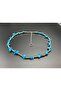 Handmade Turquoise Natural Stone and Rice Beaded Unisex Necklacenegative Energy Protection Throat Chakra - 7