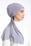 Dubai Bone Grey Hijab Clothing - Plain Head Cover, Women'S, Casual - 3
