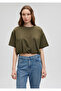 Khaki Crop T-Shirt - Elastic Waist, Short Cut1612359-71543 - 3