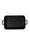 Cast Rectangular Rosto and Oven Tray Cast Iron Solid Double Handle Size 22x30cm - 3