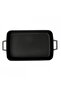 Cast Rectangular Rosto and Oven Tray Cast Iron Solid Double Handle Size 22x30cm - 3