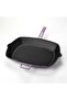 Cast Rectangular Grill Pan Cast Iron Solid Handle Size 26x32cm - 3