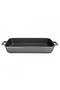 Cast Rectangular Rosto and Oven Tray Cast Iron Solid Double Handle Size 22x30cm