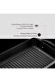 Cast Rectangular Grill Pan Cast Iron Solid Double Handle Size 22x32cm - 5