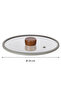 Fika 24cm Flat Silicone Framed Glass Cover Gray - 3