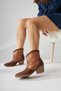Sevala Tan Embroidered Transparent Detailed Western Women's Summer Boots Special Offer Product - 7