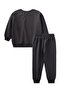 Basic Karyoka Detailed Sweatshirt Set 3-8 Years Black - 3