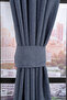 Ibiza Background Curtain 140X270 Navy Blue - 3