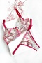 Floral Embroidered Bra Set