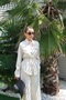 تنورة Palma Summer Jess من الكتان باللون الأبيض