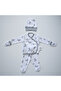 100% Cotton Newborn Baby Hospital Discharge Set 4 Pieces Iconique Lapin - Gray Rabbit Pattern - 2