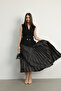 Polka Dot Elegant Vest and Skirt Set with Belt - 4